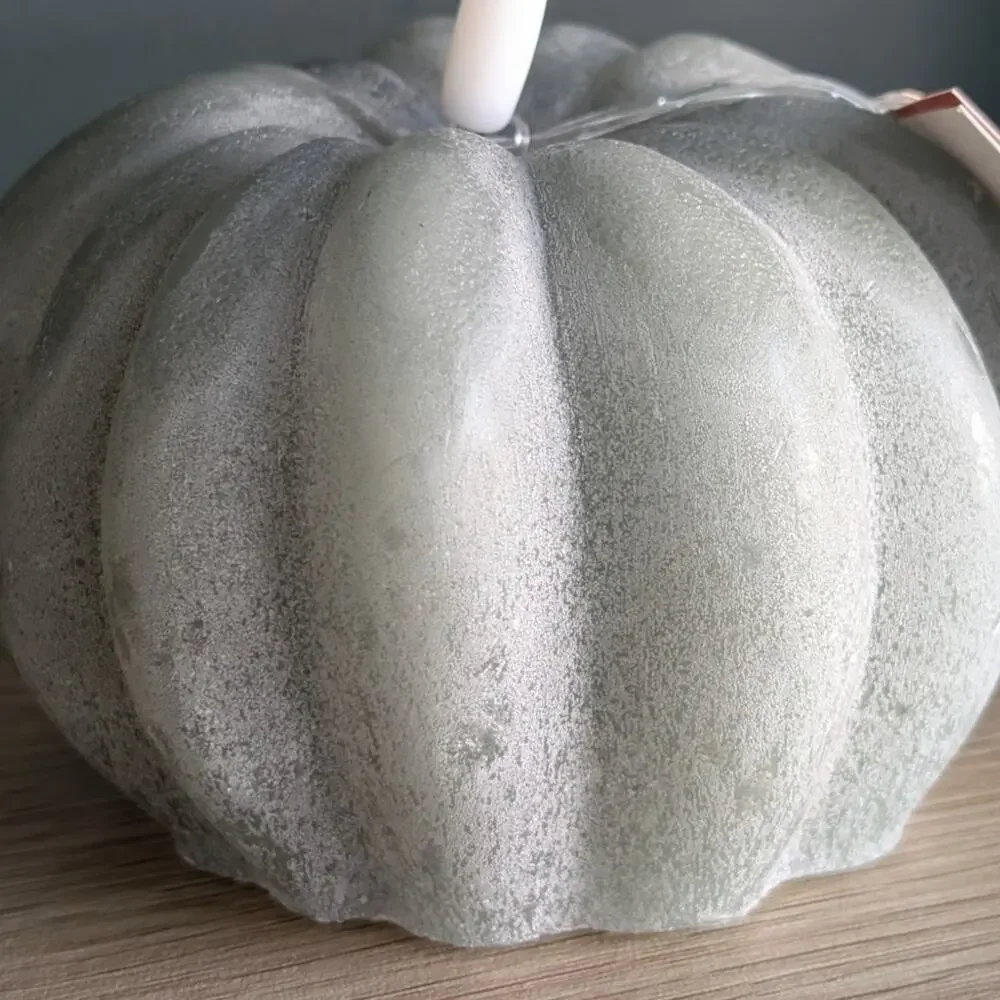 NEW Hobby Lobby Pumpkin LED Candle Green Viral